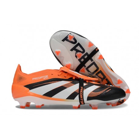 Adidas Predator 25 Elite FT FG Czarny Biały Pomarańczowy