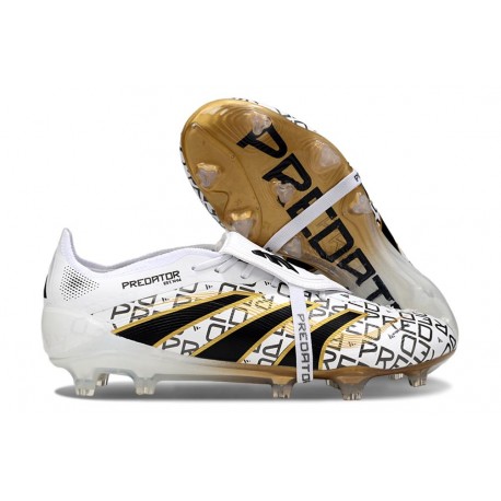 Buty Piłkarskie Adidas Predator Elite FT FG Biały Czarny Złoto