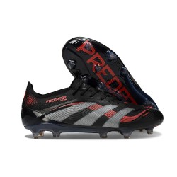 Korki Adidas Predator 2025 Elite FG Czarny Czerwony Wilczy