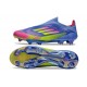 Buty piłkarskie adidas F50+ Elite Sznurowadeł FG Niebieski Zawistny Różowy