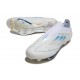 Buty piłkarskie adidas F50+ Elite Sznurowadeł FG Biały Srebro Niebieski