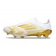 Buty piłkarskie adidas F50+ Elite Sznurowadeł FG Biały Złoto