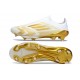 Buty piłkarskie adidas F50+ Elite Sznurowadeł FG Biały Złoto