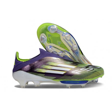 Buty piłkarskie adidas F50+ Elite Sznurowadeł FG Fioletowy Biały Zawistny 