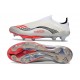 Buty piłkarskie adidas F50+ Elite Sznurowadeł FG X Messi Biały Srebro Czerwony
