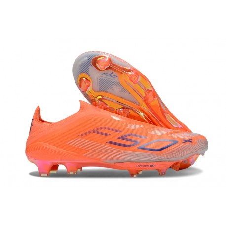 Buty piłkarskie adidas F50+ Elite Sznurowadeł FG Pomarańczowy Czarny