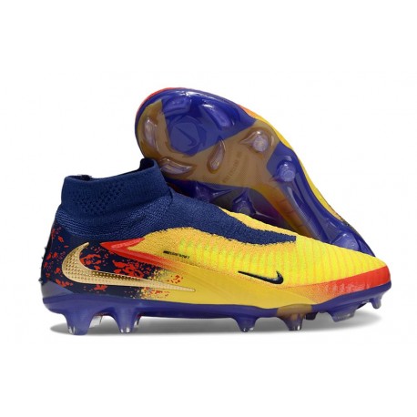 Buty piłkarskie Nike PHANTOM 6 HIGH ELITE FG Zawistny Niebieski Złoty