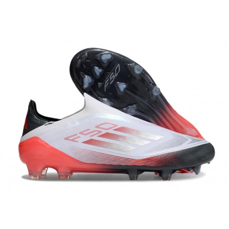 Buty Piłkarskie Adidas F50 Elite LL FG Biały Czarny Czerwony