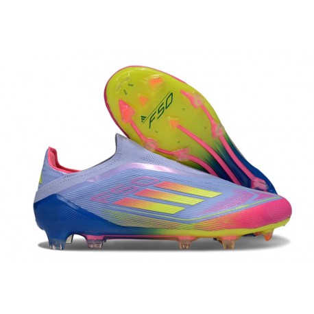 Buty Piłkarskie Adidas F50 Elite LL FG Niebieski Zawistny Różowy