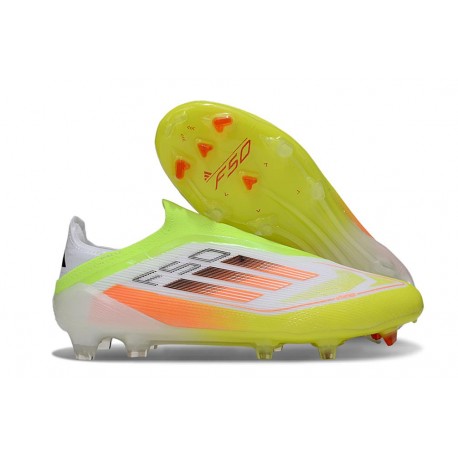 adidas F50 Elite Sznurowadeł FG Zawistny Biały Pomarańczowy