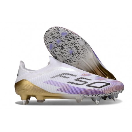adidas F50 Elite Sznurowadeł FG Biały Fioletowy Czarny