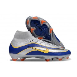 Buty Piłkarskie Nike Mercurial Superfly 10 Elite FG Srebro Niebieski Zawistny