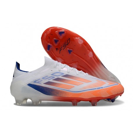 Buty Piłkarskie Adidas F50 Elite FG Biały Czerwony Niebieski