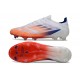 Buty Piłkarskie Adidas F50 Elite FG Biały Czerwony Niebieski