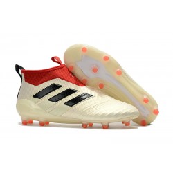 Adidas Buty Piłkarskie ACE 17+ PureControl FG - Biały Czerwony Czarny