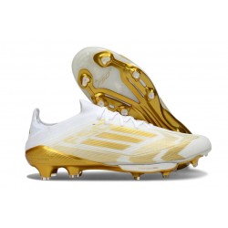 adidas F50+ Elite FG Biały Złoto