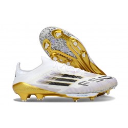 adidas F50+ Elite FG Biały Czarny Złoto