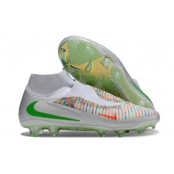 Buty piłkarskie Nike PHANTOM 6 HIGH ELITE FG Biały Zielony Pomarańczowy
