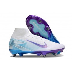 Nike Air Zoom Mercurial Superfly X Elite SG Biały Niebieski Fioletowy