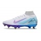 Nike Air Zoom Mercurial Superfly X Elite SG Biały Niebieski Fioletowy