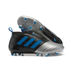 Adidas Buty Piłkarskie ACE 17+ PureControl FG - Niebieski Czarny Srebro