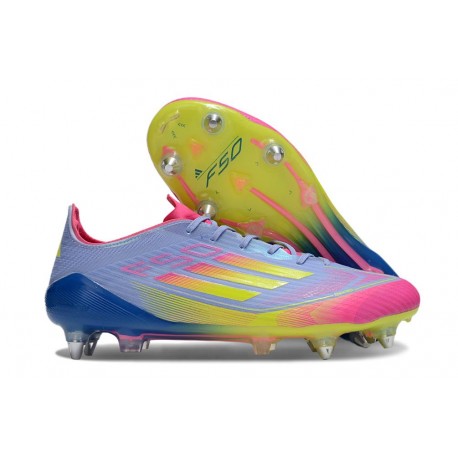 Buty Piłkarskie Adidas F50 Elite SG Niebieski Zawistny Różowy