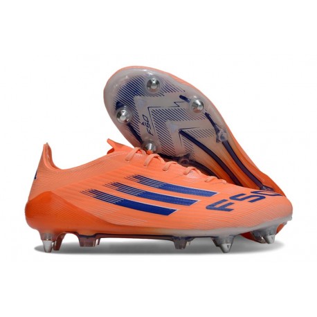 Buty Piłkarskie Adidas F50 Elite SG Pomarańczowy Niebieski