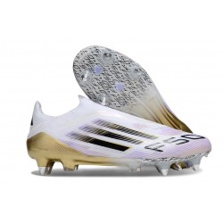 Korki Adidas F50 Elite Laceless SG-Pro Biały Czarny Złoto