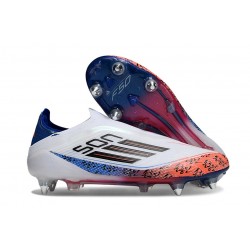 Korki Adidas F50 Elite Laceless SG-Pro Biały Czarny Czerwony Niebieski
