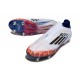 Korki Adidas F50 Elite Laceless SG-Pro Biały Czarny Czerwony Niebieski
