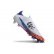 Korki Adidas F50 Elite Laceless SG-Pro Biały Czarny Czerwony Niebieski