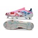 Korki Adidas F50 Elite Laceless SG-Pro Biały Czerwony Niebieski