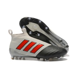 Adidas ACE 17+ PureControl FG Korki Pilkarskie - Szary Czarny Czerwony