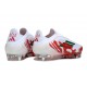 Korki Adidas F50 Elite Laceless SG-Pro Biały Czerwony Zielony