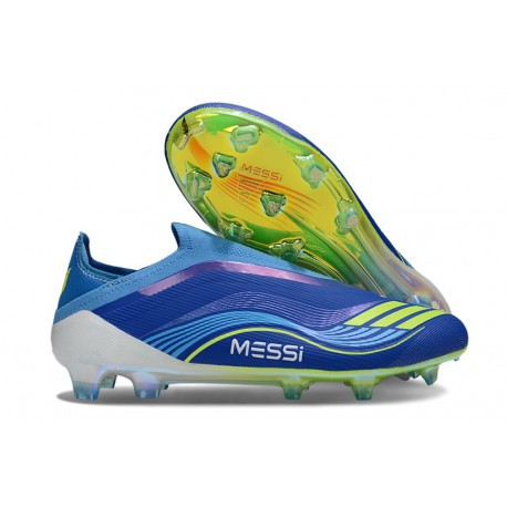 Korki adidas F50 Elite Laceless FG X MESSI Niebieski Zawistny