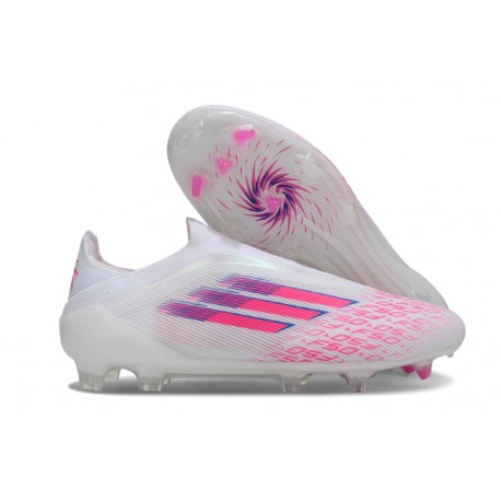 Korki adidas F50 Elite Laceless FG Biały Różowy