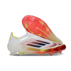 Korki adidas F50 Elite Laceless FG Biały Czerwony Czarny