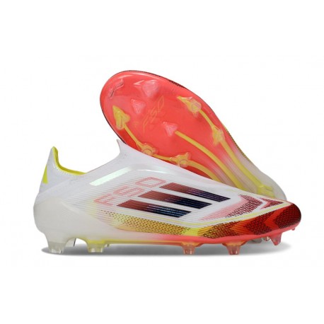 Korki adidas F50 Elite Laceless FG Biały Czerwony Czarny