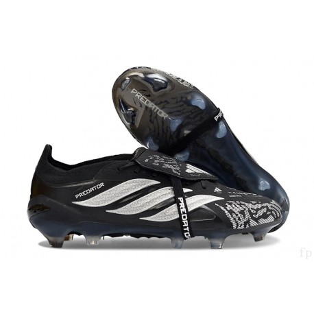 adidas Predator Elite 26 Fold Over Tongue FG Czarny Srebro
