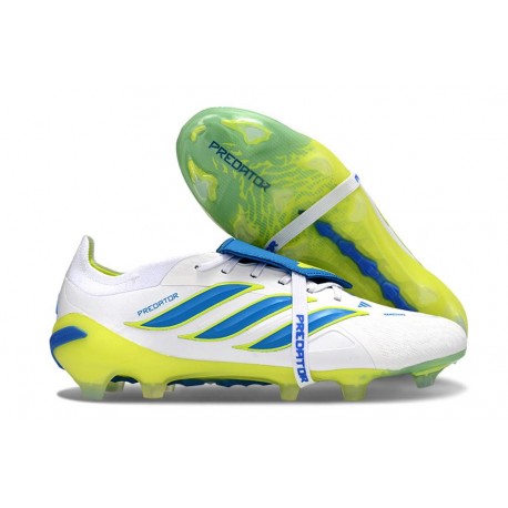 adidas Predator Elite 26 Fold Over Tongue FG Biały Niebieski Zawistny