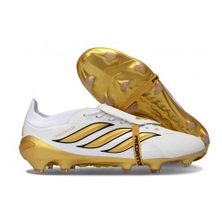 adidas Predator Elite 26 Fold Over Tongue FG Biały Złoto