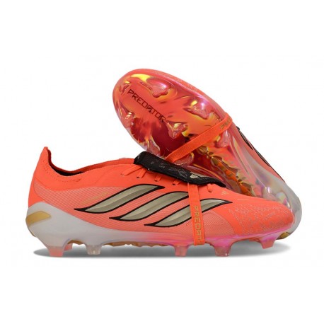adidas Predator Elite 26 Fold Over Tongue FG Czerwony Złoty
