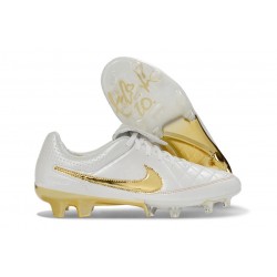 Buty Piłkarskie Nike Tiempo Maestro Elite FG Biały Złoto