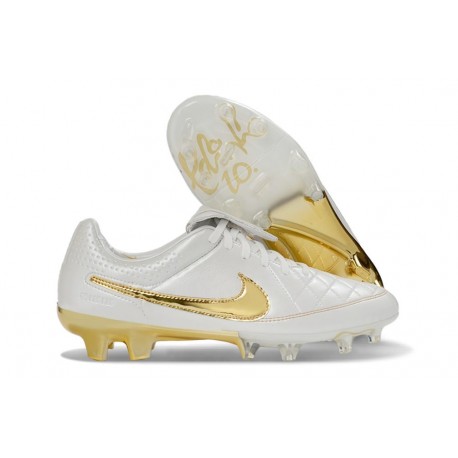 Buty Piłkarskie Nike Tiempo Maestro Elite FG Biały Złoto