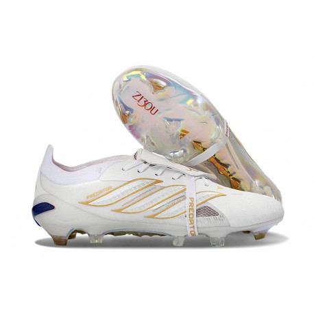 adidas Predator Elite 26 Fold Over Tongue FG Biały Złoty