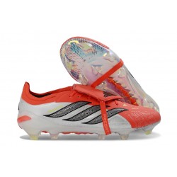 adidas Predator Elite 26 Fold Over Tongue FG Biały Czerwony Czarny