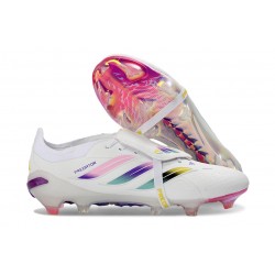 adidas Predator Elite 26 Fold Over Tongue FG Biały Różowy
