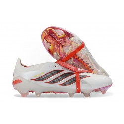 adidas Predator Elite 26 Fold Over Tongue FG Biały Czerwony Czarny