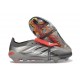 adidas Predator Elite 26 Fold Over Tongue FG Żelazo Metaliczne Biały Czerwony Lucid