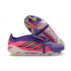 adidas Predator Elite 26 Fold Over Tongue FG Fioletowy Różowy